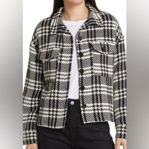 Sanctuary Boxy Plaid Shirt Jacket